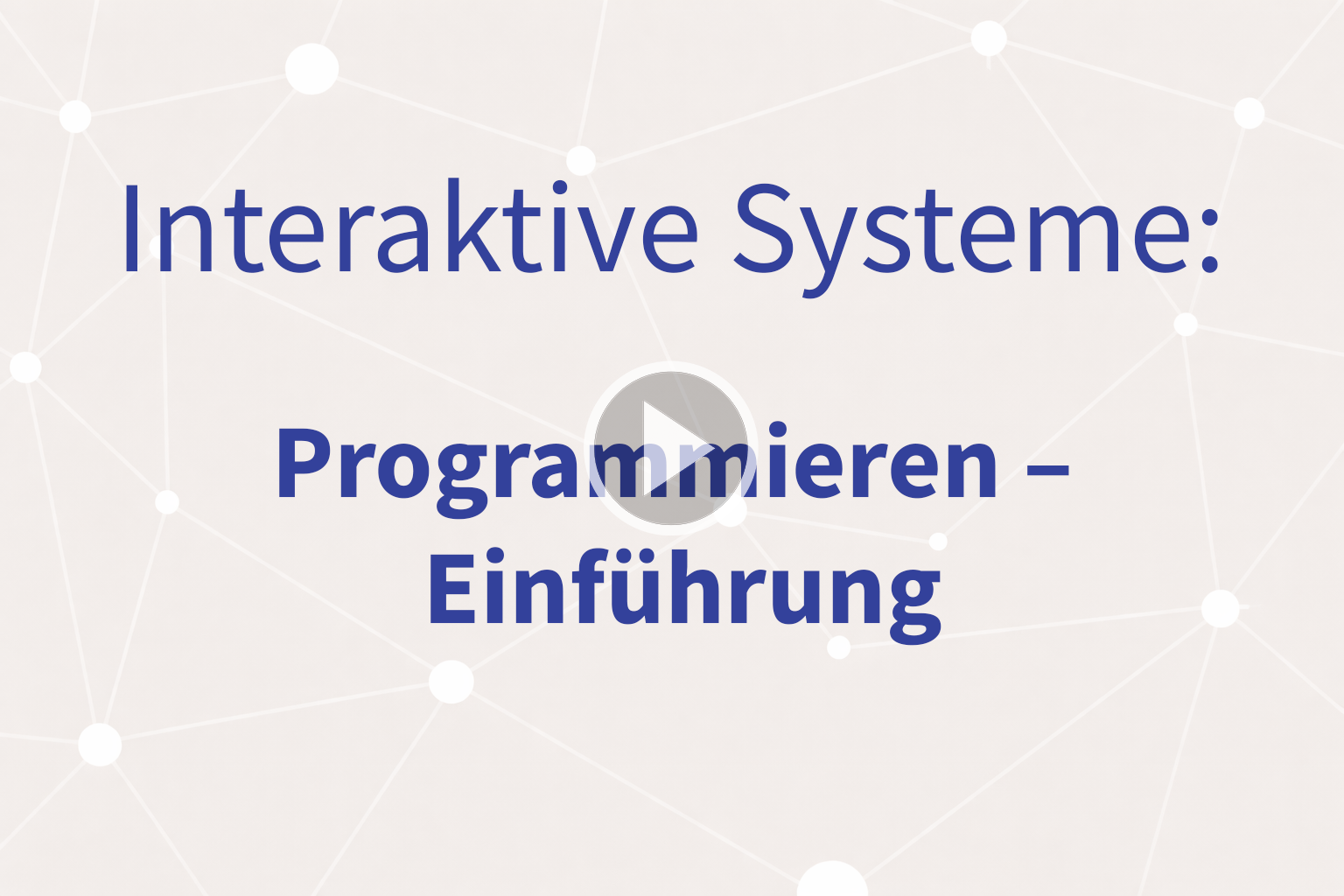 Thumbnail mit Link zum Video «Programmieren – Einführung»