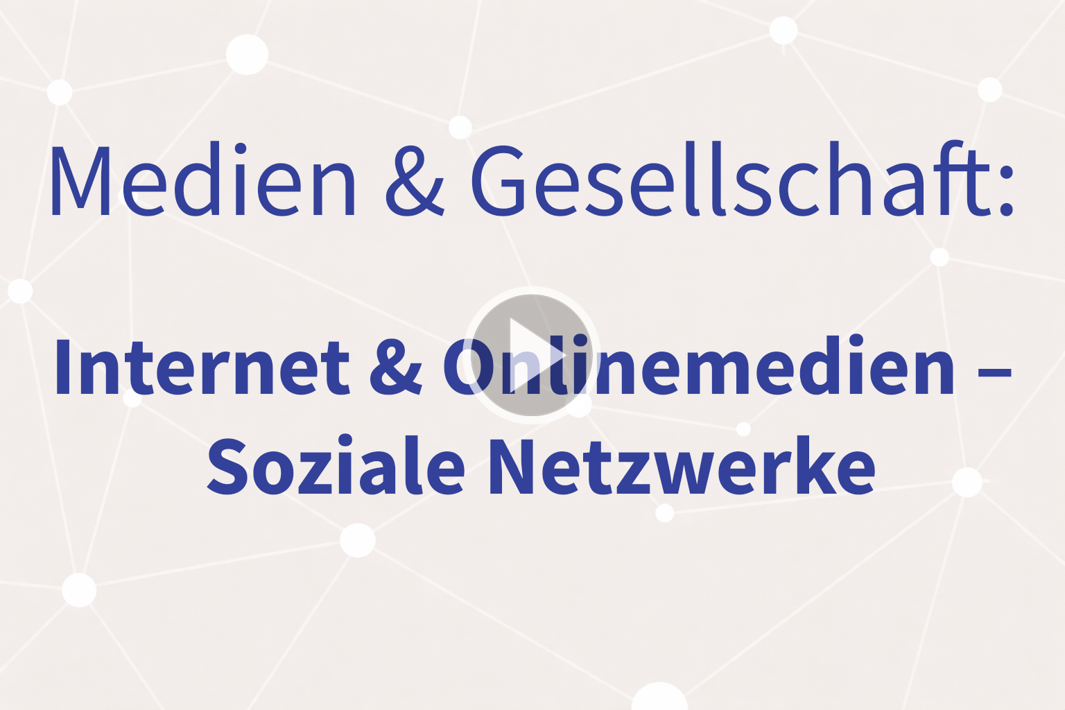 Thumbnail mit Link zum Video «Soziale Netzwerke»