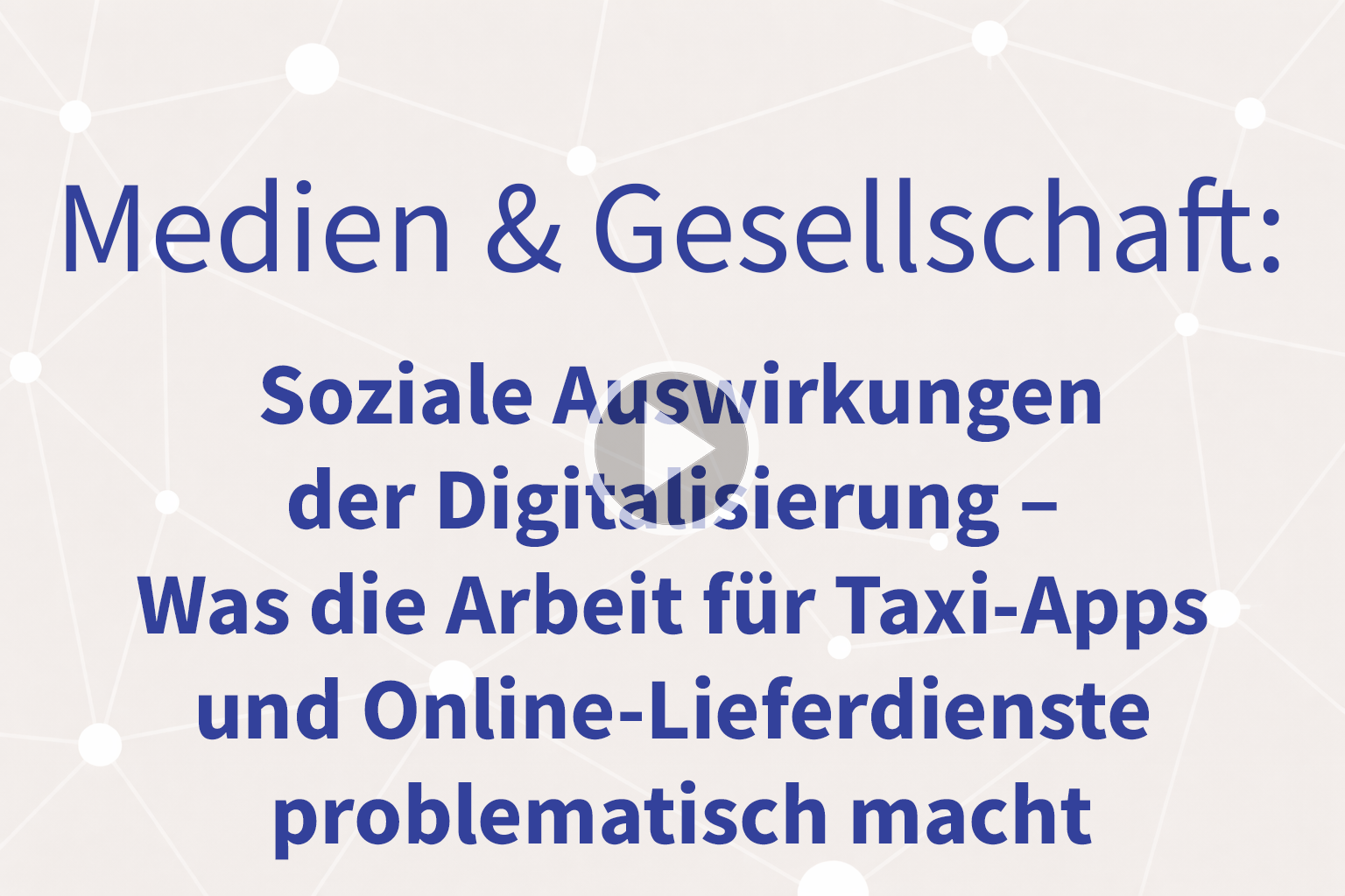 Thumbnail mit Link zum Video "Was die Arbeit für Taxi-Apps und Online-Lieferdienste problematisch macht"