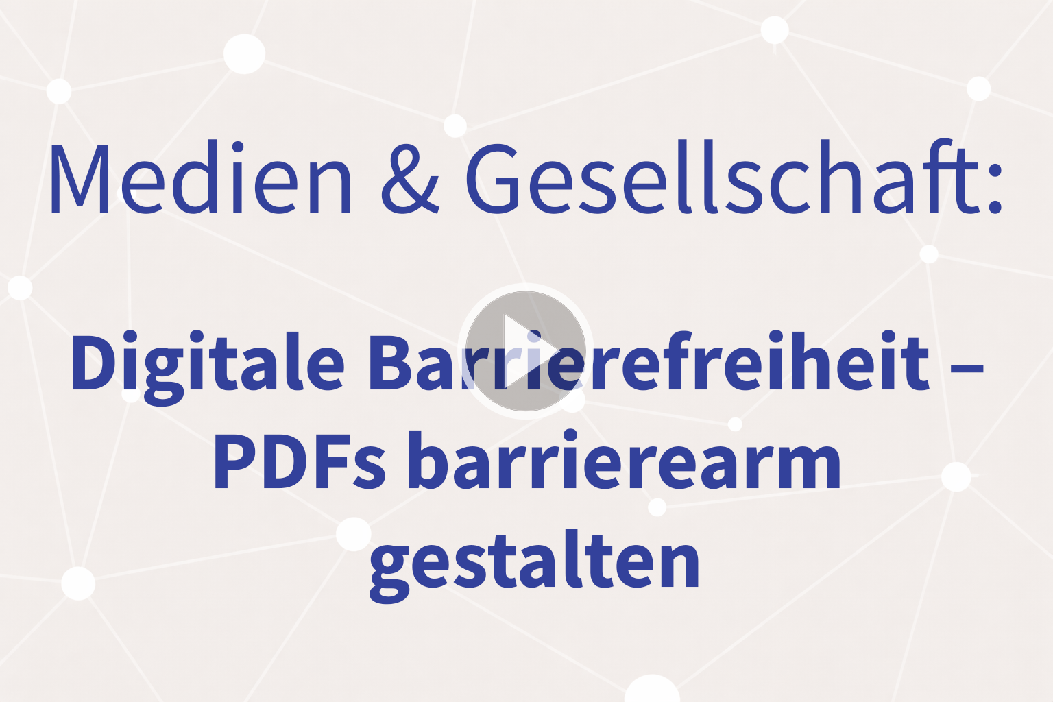 Thumbnail mit Link zum Video "PDFs barrierearm gestalten"