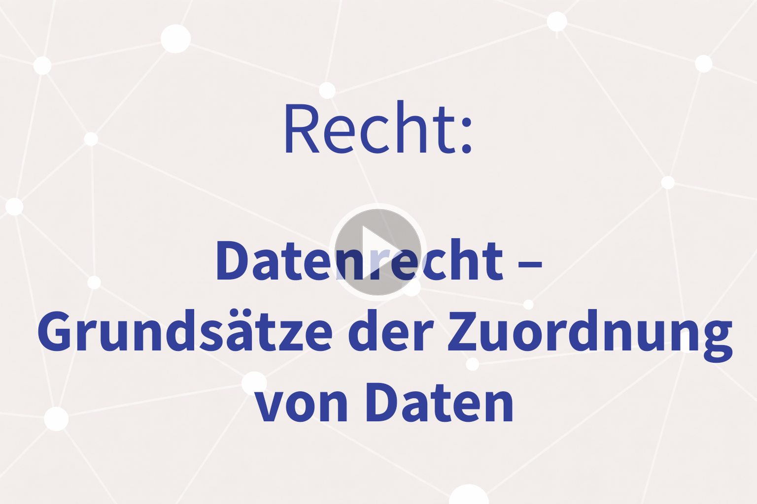 Thumbnail mit Link zum Video «Grundsätze der Zuordnung von Daten»