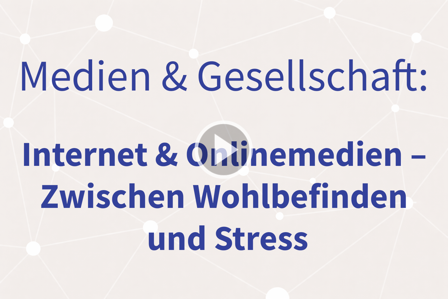 Thumbnail mit Link zum Video "Zwischen Wihlbefinden und Stress"